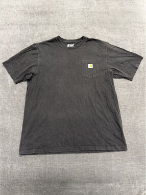 Carhartt XL Tall Loose Fit Black Cotton T-Shirt with Pocket
